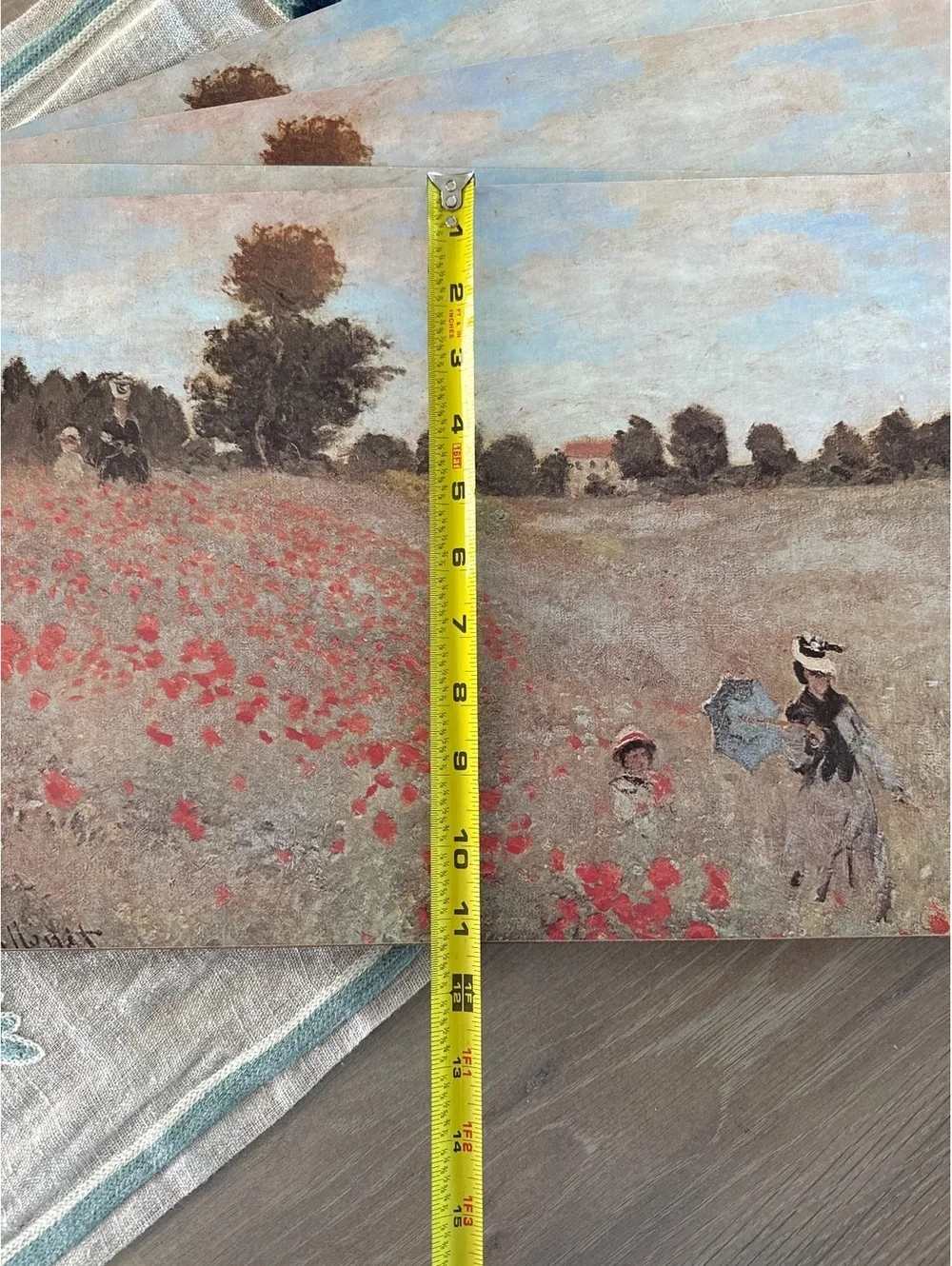 Set of 4 Claude Monet The Poppy Field Placemats